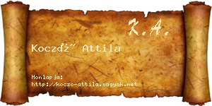 Koczó Attila névjegykártya