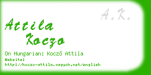 attila koczo business card